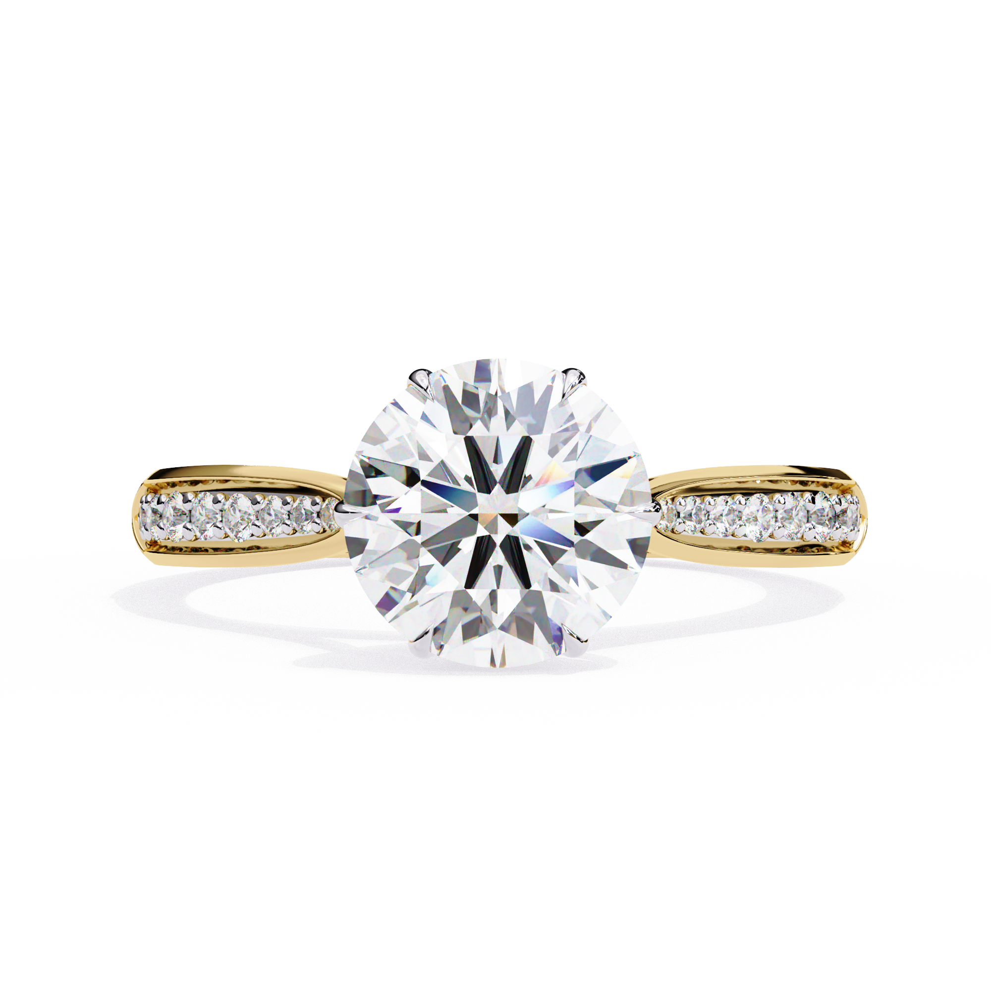 Round Timeless Solitaire Ring in Channel Setting