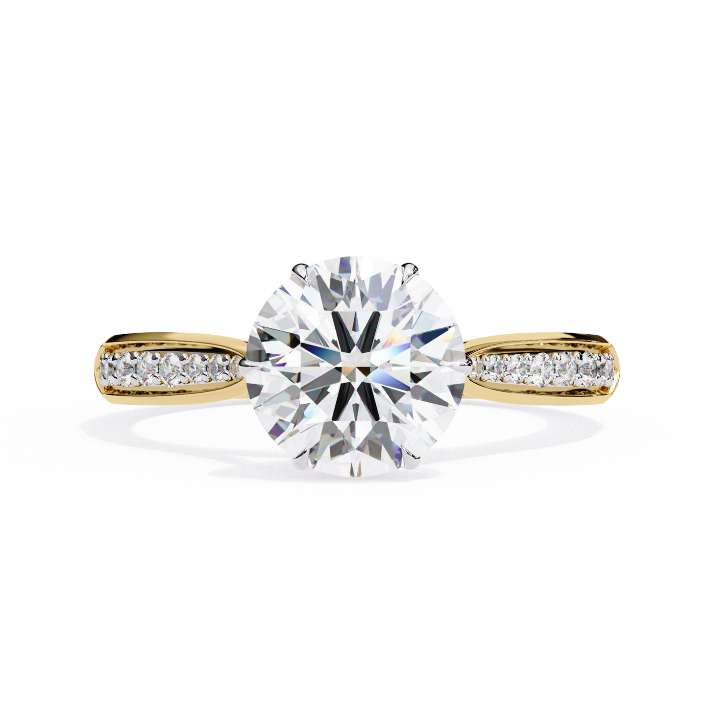 Round Timeless Solitaire Ring in Channel Setting